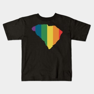 South Carolina State Rainbow Kids T-Shirt